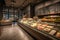 Contemporary Grocery Store Interior Design with Fresh Produce and Organic Products, Generative AI
