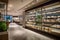 Contemporary Grocery Store Interior Design with Fresh Produce and Organic Products, Generative AI