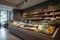 Contemporary Grocery Store Interior Design with Fresh Produce and Organic Products, Generative AI