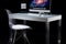 Contemporary home office desk with sleek design and minimalist style for modern workspaces