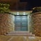 Contemporary house entrance night view