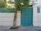 Contemporary house fence and entrance door, Athens Greece