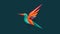 Contemporary logo featuring an abstract bird. Beautiful illustration picture. Generative AI