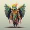 Contemporary Minimalism The Colorful Harpy Humanoid