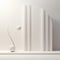 Contemporary Minimalist Sculpted White Ball On Shelf