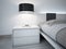 Contemporary monochrome bedroom design