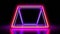 Contemporary parallelogram picture frame with eye-catching neon shades