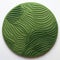 Contemporary Quilts: 3d Fleece Pattern Decorated Round With Green Coating