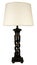 Contemporary Sculpted Wood Accent Table Lamp