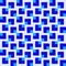 Contemporary seamless pattern of various square shapes in blue shades