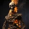 Contemporary Skeleton In Fire: Haunting Portraiture By Tony Orrico