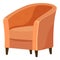 Contemporary Soft Seat for Coffeehouse Vector