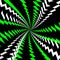 contemporary style as a vivid green black and white spiral design