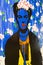 Contemporary Style Canvas Portrait of Frida Kahlo in Blue