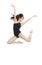 Contemporary style woman ballet dancer jumping