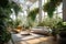 Contemporary Sunroom With Glass Roof And Indoor Greenery Contemporary Interior Design. Generative AI