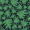 Contemporary tropical monstera leaves seamless pattern on black background