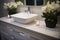 Contemporary White Ceramic Washbasin Counter in a Stylish Modern Bathroom