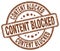 content blocked brown stamp