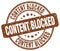 content blocked brown stamp