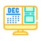 content calendar social media color icon vector illustration