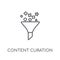 Content curation linear icon. Modern outline Content curation lo