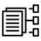 Content file filter icon, outline style