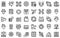 Content filter icons set, outline style