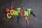 Content is king in brand communication and advertising concept i