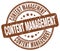 content management brown stamp