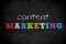 Content Marketing - chalkboard concept