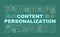 Content personalization word concepts banner