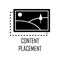 content placement icon. Element of Web Development for mobile concept and web apps. Detailed content placement icon can be used fo