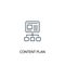 Content plan concept line icon. Simple