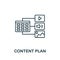 Content Plan outline icon. Thin line concept element from content icons collection. Creative Content Plan icon for mobile apps and