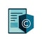 Content protection property intellectual copyright icon