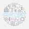 Content round outline vector creative illustration