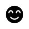 Contented emoji black glyph ui icon