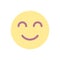 Contented emoji flat color ui icon