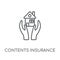 Contents insurance linear icon. Modern outline Contents insuranc