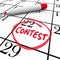 Contest Calendar Date Circled Reminder Entry Deadline Win