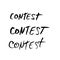 Contest hand drawn text. Vector stylized word