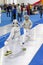 Contestants at the National Fencing Championship in Bucharest