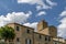 The Conti Guidi castle dominates the historic center of Vinci, Florence, Italy, on a beautiful sunny day