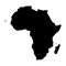 Continent Africa. White background. Vector illustration
