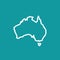 Continent australia line art icon