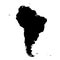 Continent South America. White background. Vector illustration.