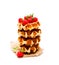 Continental classics belgian butter waffles with raspberries is