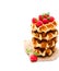 Continental classics belgian butter waffles with raspberries is