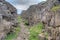 Continental drift visible at Thingvellir national park in Iceland